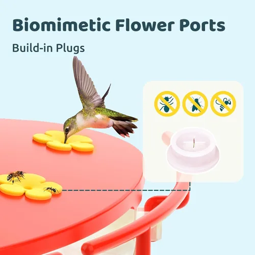 Miniatura 6 de NETVUE Birdfy® Hummee - Comedero inteligente para colibríes con cámara, videos de aves de captura automática y observación de aves de cerca, Azul