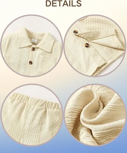 Miniatura 35 de Conjunto de ropa de verano para bebé y niño, camiseta de manga corta de algodón, pantalones cortos de dinosaurios, conjunto de ropa para niño