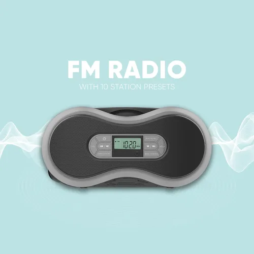 Miniatura 2 de Boombox de CD Bluetooth portátil con radio FM digital