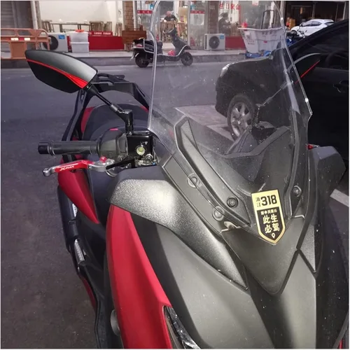 Miniatura 3 de Para Piaggio MP3 250 300 500 HPE Espejo retrovisor lateral de motocicleta (color negro)