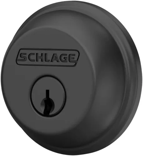 Miniatura 5 de Schlage - Cerrojo con llave de 1 lado, la más alta seguridad residencial, negro mate, B60 N 622