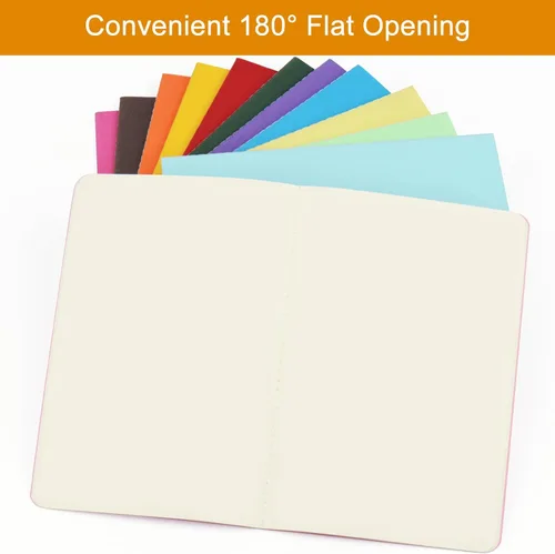 Miniatura 5 de ZCZN Paquete de 24 cuadernos en blanco coloridos a granel, diarios A5 con 12 colores, 60 páginas/30 hojas, 21 x 13 cm, papel liso, cuadernos