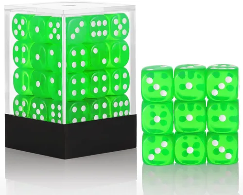 Miniatura 11 de 36 de paquete de dados de 12 mm de 6 caras MINI, juego de dados de patrón de perla, dados estándar de 6 caras para Yahtzee, Bunco o enseñanza