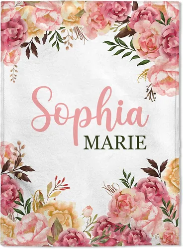 Miniatura 18 de FLOCHIL Manta de bebé personalizada para niñas, manta de bebé personalizada con nombre, manta de bebé de conejo personalizada, regalo para baby