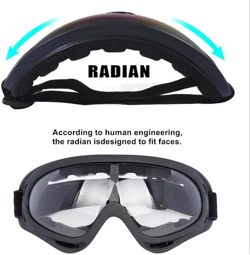 Miniatura 2 de LJDJ Gafas de motocicleta – Juego de 2 gafas – Dirt Bike ATV Motocross anti-UV ajustable para montar fuera de carretera protección combate táctico