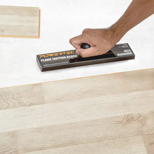 Miniatura 4 de POWERTEC Herramientas de suelo de bloque de roscado, herramientas de tablones de vinilo sin martillo, mango ergonómico de bola para instalar