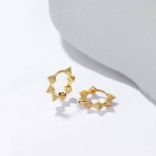Miniatura 6 de Dremmy Studios arracadas de oro de 18quilates, dublé de oro, exquisitas, con borlas, abiertas, colgantes, con cruces, gotas, formas geométricas