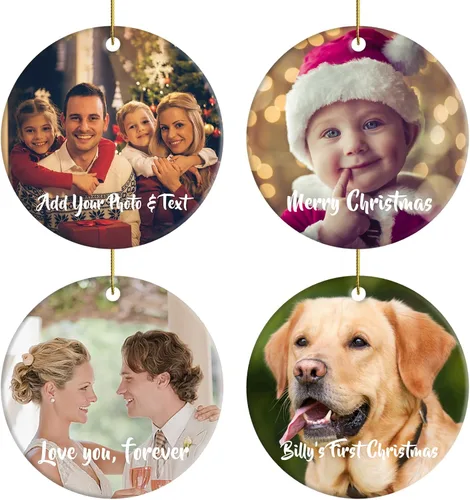 Miniatura 8 de Adorno Personalizado de Primera Navidad para Niña 2024 - Adorno de Primera Navidad de Resina para Niñas, Regalos Personalizados para Recién Nacidas