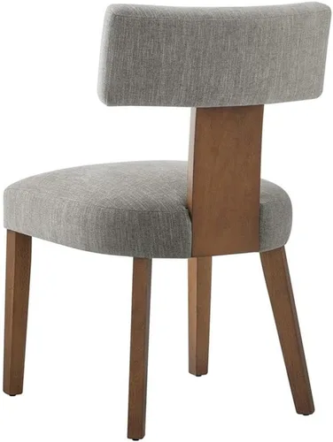 Miniatura 6 de Modway Nalani - Juego de 2 sillas de comedor sin brazos en tejido jaspeado, color marrón oscuro, sillas auxiliares contemporáneas con patas