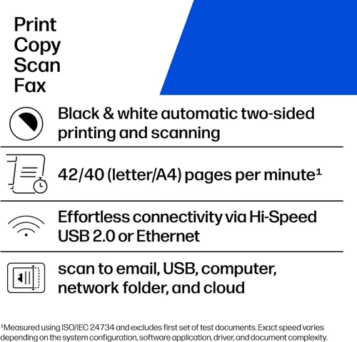 Miniatura 2 de HP Laserjet Pro MFP 4101fdn Impresora en blanco y negro, impresión, escaneo, copia, fax, velocidades rápidas, fácil configuración, impresión móvil