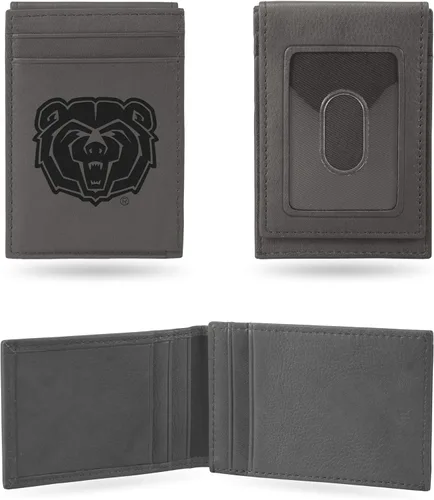 Miniatura 70 de Cartera de bolsillo frontal grabada con láser NCAA - Compacta/Cómoda/Delgada