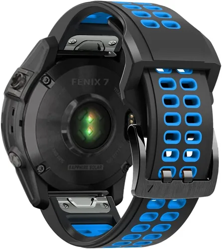 Miniatura 17 de REYDA Correa de silicona compatible con Garmin Fenix 8 Pro/8/E 1.850 in, 0.866 in, correa de reloj de ajuste rápido, suave, flexible, correa de Azul