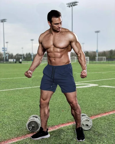 Miniatura 3 de COOFANDY Paquete de 2 pantalones cortos de entrenamiento de gimnasio para hombre de malla ligera para fisicoculturismo entrenamiento correr deportes