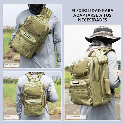 Miniatura 6 de KastKing BlowBak - Bolsa táctica para aparejos de pesca, mochila de pesca ligera, almacenamiento para equipo y equipo, regalo para hombres F: Doble