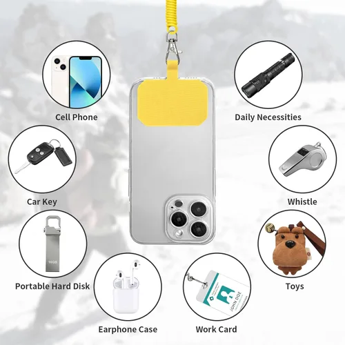 Miniatura 4 de HOTEMIA Cordón de seguridad antirrobo para teléfono con mosquetón, correa anticaída para actividades al aire libre como esquí, senderismo, ciclismo