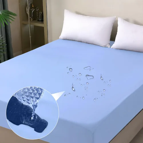 Miniatura 14 de Protector de colchón tamaño individual, impermeable, transpirable, con bolsillo profundo de hasta 18 pulgadas, lavable a máquina, sin ruido