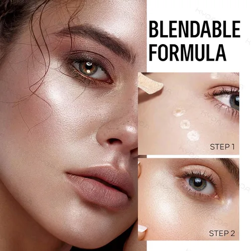 Miniatura 4 de KYDA Iluminador líquido, brillo natural con tinte, acabado sedoso y duradero, cobertura ligera y cremosa de seda, maquillaje para realzar el rostro