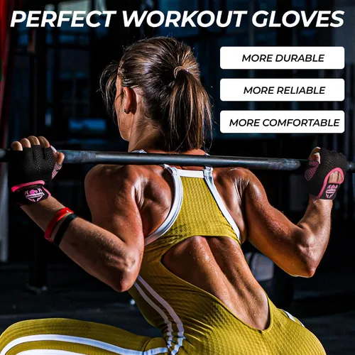 Miniatura 7 de FIGHTSENSE Guantes de levantamiento de pesas con protección completa de la palma de la mano, guantes de entrenamiento para hombres y mujeres