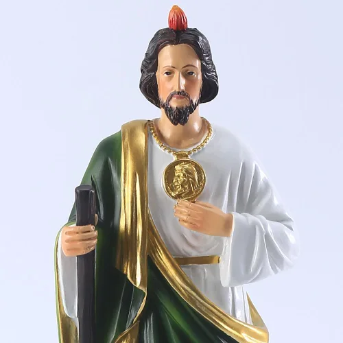 Miniatura 3 de QIANLING Estatua de San Jude de 12 pulgadas, Estatuas religiosas de San Jude de resina, Estatua religiosa de San Judas Tadeo de regalo