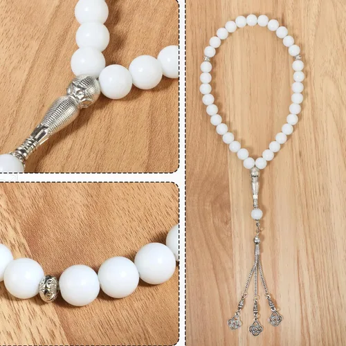 Miniatura 6 de FUMMI Alfombra de oración musulmana acolchada suave con cuentas Tasbih, gruesa alfombrilla de oración islámica antideslizante, lujoso Janamaz