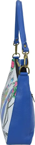 Miniatura 4 de Anna by Anuschka Hobo de cuero genuino pintado a mano para mujer