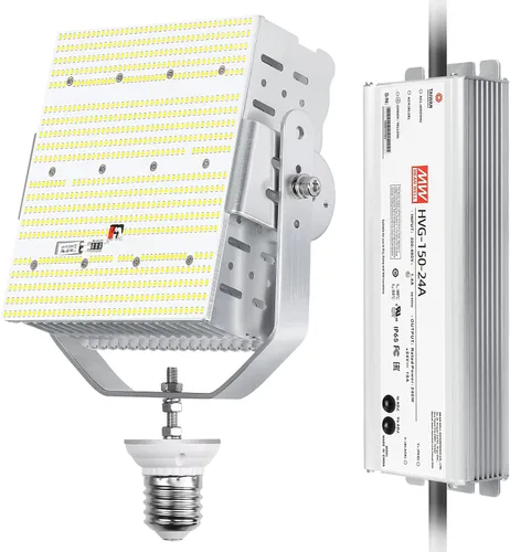 Miniatura 10 de 150W LED Retrofit para HID Shoebox Wall Pack Canopy 21,400 lúmenes 400W/450W/550W Haluro de metal igual 5700K luz diurna E39 Mogul Base para lámpara