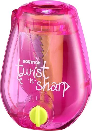 Miniatura 7 de Bostitch Office Twist-n-Sharp Sacapuntas de Lápices, para Niños y Lápices de Colores, Colores Surtidos (PS1-BLUE-2PK)