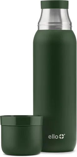 Miniatura 9 de Ello Therma - Termo aislado de acero inoxidable de 32 onzas para bebidas calientes y frías, con tapa a prueba de fugas y taza integrada, aislamiento