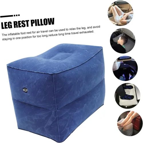 Miniatura 3 de CHILDWEET Juego de almohadas inflables para reposapiés para niños, altura ajustable, almohada de descanso de pies con asas dobles para viajes