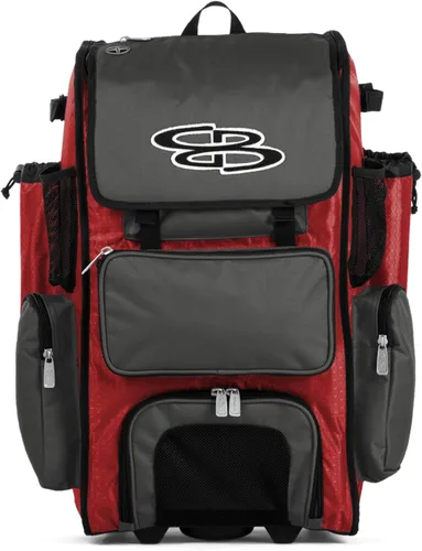 Miniatura 91 de Boombah Rolling Superpack - Bolsa para equipo de béisbol/sóftbol, varios colores, mango telescópico y capacidad para 4 murciélagos, versión