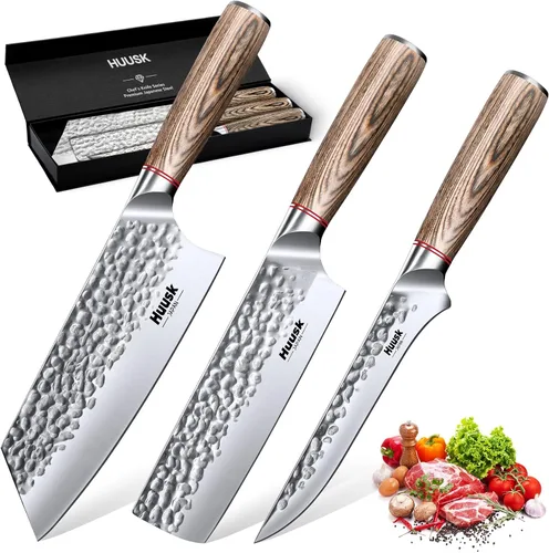 Miniatura 11 de Huusk Cuchillo deshuesador para cortar carne, cuchillo de filete japonés forjado a mano de 6.5 pulgadas para carne, pescado, aves de corral