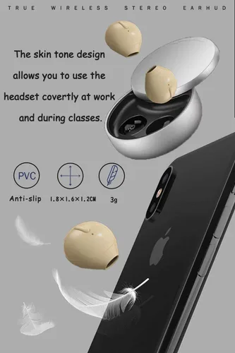 Miniatura 6 de Auriculares invisibles pequeños, mini, inalámbricos, Bluetooth, discretos, para música, hogar, trabajo