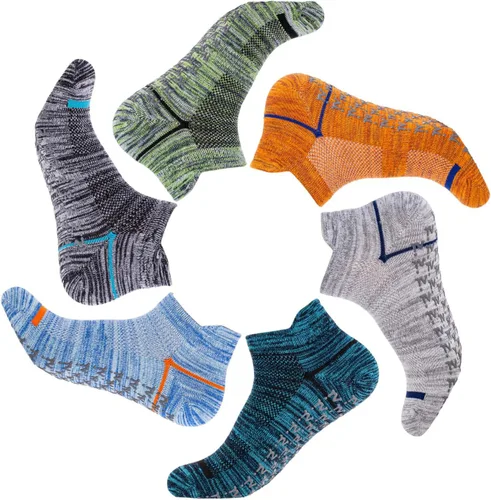 Calcetines de yoga, antideslizantes, antideslizantes, con gel de agarre para el hogar, hospital, yoga, pilates, barras, ancianos