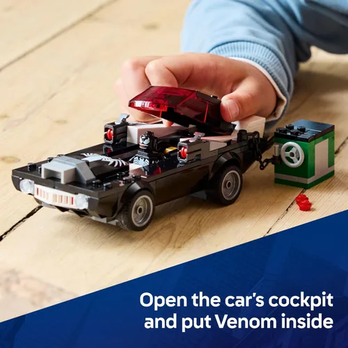 Miniatura 3 de LEGO Marvel Spider-Man vs. Venom Muscle Car Toy - Juego de construcción para niños, niños y niñas, a partir de 7 años - con minifiguras