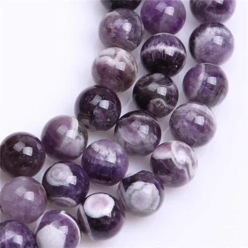 Miniatura 3 de JOE FOREMAN Cuentas de amatista para hacer joyas, piedras preciosas naturales, semipreciosas, 0.315 in, redondas, color mixto, 15 pulgadas Liso