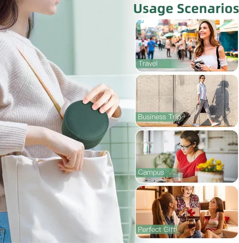 Miniatura 5 de RASIEYA Organizador de joyas de viaje, elegante y pequeño joyero de viaje para mujeres y niñas, accesorios esenciales de viaje, regalo ideal