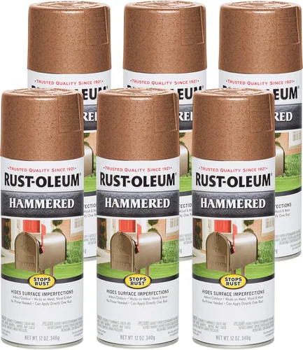 Miniatura 31 de Rust-Oleum 210849 - Pintura en aerosol martillada para prevención del óxido, 12 onzas, cobre