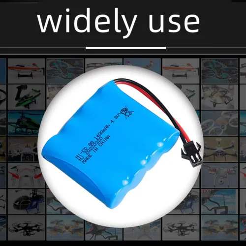 Miniatura 3 de Batería recargable Ni-CD AA X 4 1400mAh (actualización de 500mAh) 4.8V SM-2P enchufe para RC Toy Electrodomésticos Equipo de iluminación con cable