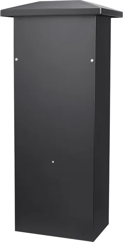 Miniatura 7 de Winbest Caja de correo de acero con ranura de caída con cerradura de piso independiente con compartimento para paquetes, color negro