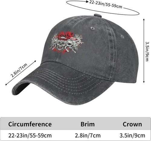 Miniatura 8 de Cowboy Hat Trendy Hats for Man and Women Djustable Four Season Outdoor Baseball Cap of Hell Skull with Angel Deep Heather