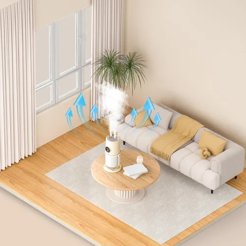 Miniatura 8 de Mini humidificador portátil, humidificadores de niebla fría de 10.1 fl oz con soporte, humidificador de escritorio USB silencioso con 2 modos