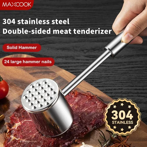 Miniatura 3 de Ablandador de carne 304 de acero inoxidable pesado martillo de carne y herramienta de aguja de ablandamiento de carne de mano puede ablandar
