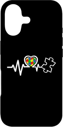 Miniatura 32 de Heart Puzzle Piece Heartbeat Cool Autism Awareness Case for iPhone 16