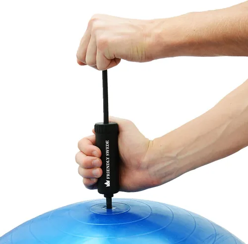 Miniatura 7 de The Friendly Swede Bomba de bola para pelotas deportivas, incluyendo agujas y boquillas, bomba de aire manual para pelotas, bomba de baloncesto