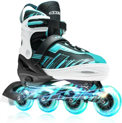 Miniatura 12 de Patines en línea ajustables para niños y niñas de 5-8 y 8-12 años con ruedas iluminadas, patines para niños de 4-12 años, patines para adolescentes