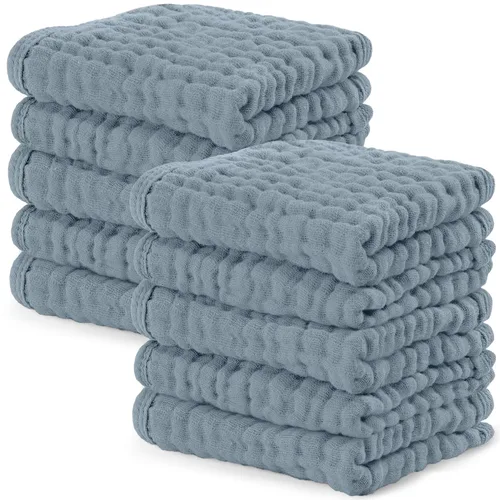 Miniatura 37 de Comfy Cubs - Juego de paños de muselina para eructos de 20 x 10 pulgadas, paquete de 10, tamaño grande, 6 capas, 100% algodón, absorbentes, seguros