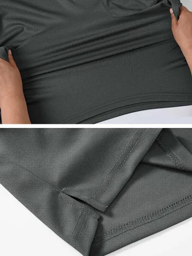 Miniatura 6 de BGOWATU Camisas polo de manga corta con cuello para hombre, camisas de golf de secado rápido con bolsillo