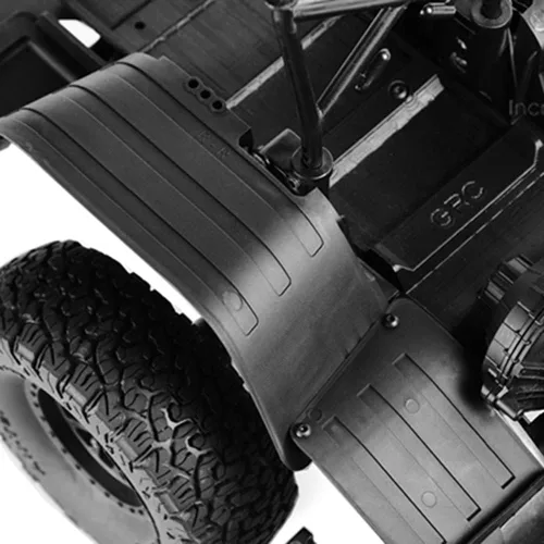 Miniatura 6 de INJORA Guardabarros delantero y trasero para 1/10 RC Crawler Axial SCX10 II 90046 90047 plástico, negro