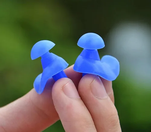 Miniatura 3 de Tapones para los oídos de natación, clip para la nariz, tapones para los oídos de natación, paquete de 3 pares de tapones de silicona reutilizables