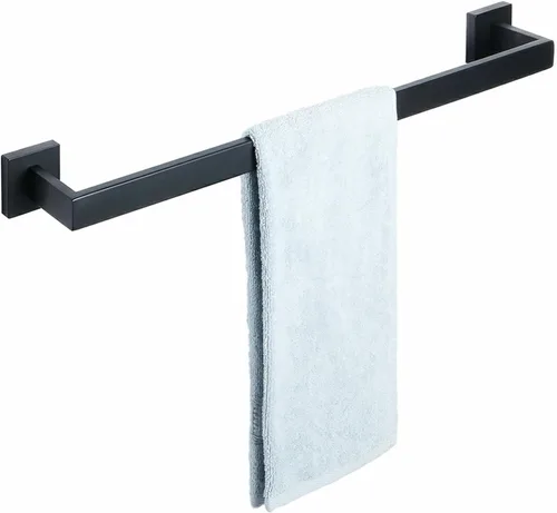 Miniatura 14 de Alise Toallero negro, toallero de 16 pulgadas para baño, toallero de acero inoxidable SUS304 montado en la pared, colgador de toallas resistente